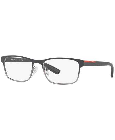 PRADA LINEA ROSSA PS 50GV Men's Rectangle Eyeglasses